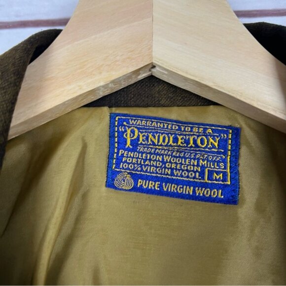 Vintage Pendleton 3 Button 3 Pocket Wool Shacket Blazer Medium - Picture 3 of 3